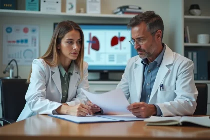 Médecin en consultation avec une patiente jeune femme